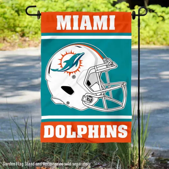 Miami Dolphins Helmet  Garden Yard Banner Flag