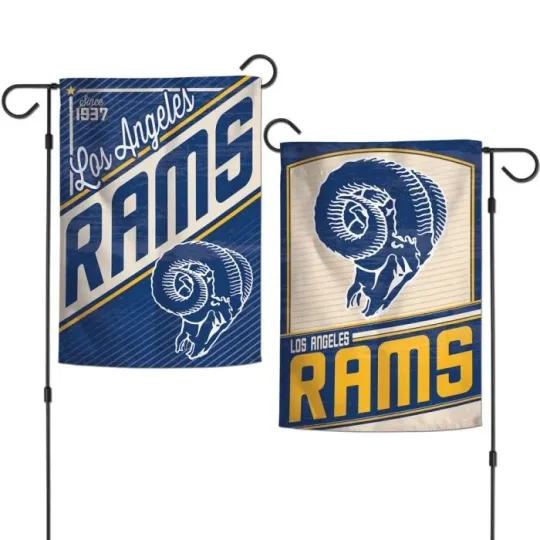 Discover LOS ANGELES RAMS DOUBLE SIDED RETRO GARDEN FLAG 12"X18" BANNER football