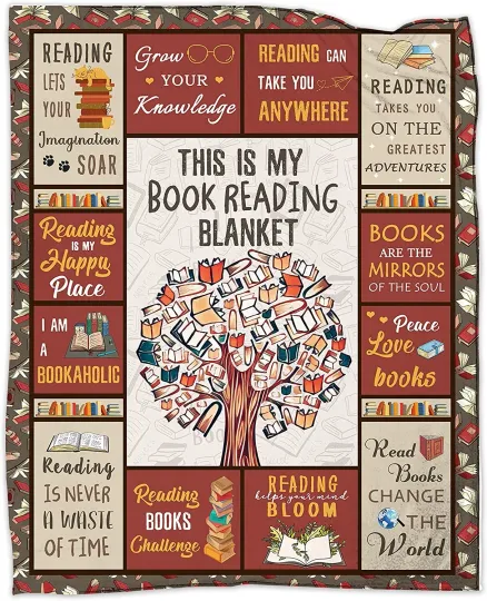Discover Book Lovers Blanket Gift, Book Reading Librarian Gifts Throw Blanket