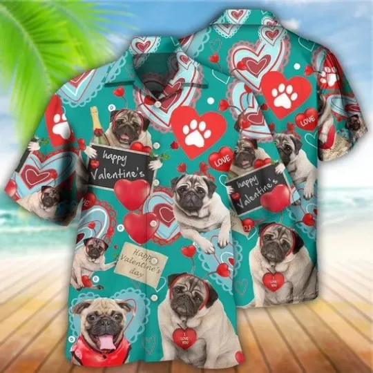 Discover Bulldog Aloha Hawaii Shirt - Bulldog Happy Women's Day, Valentine Gift
