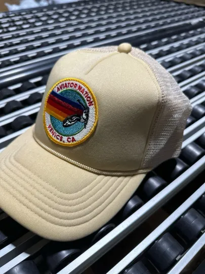 Discover Aviator Nation Venice Colorado Trucker Hat Beige Cap Snapback