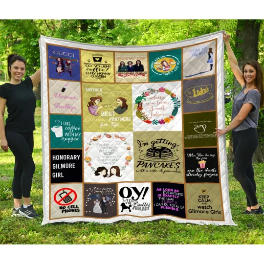 Discover Gilmore Girls Quilt Blanket – Cozy Stars Hollow Memories & Coffee Quotes