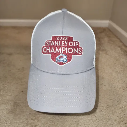 Discover Colorado Avalanche Hat Cap Snap Back NHL Hockey Stanley Cup Champions Mens
