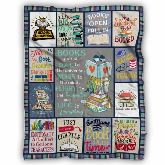 Discover Book Lover Blanket, Gifts for Reading Lover Birthday Christmas Throw Blanket