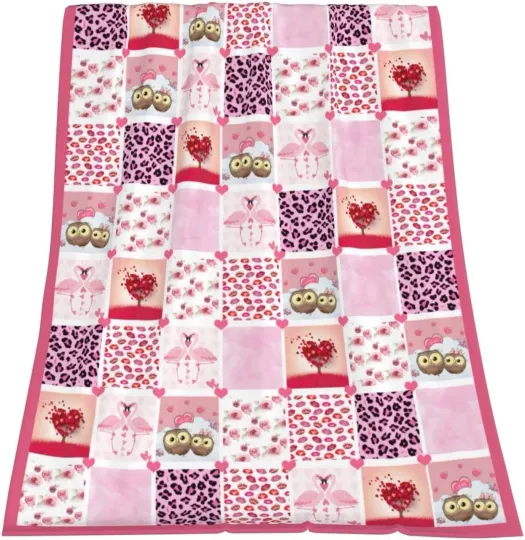 Discover Valentine's Day Throw Blanket Love Heart Ultra-Soft Flannel Blanket