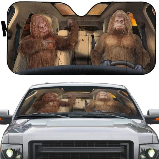 Discover Bigfoot Sasquatch Car Sunshade, Car Sun Protector, Car Windshield, Sun Shade For Car