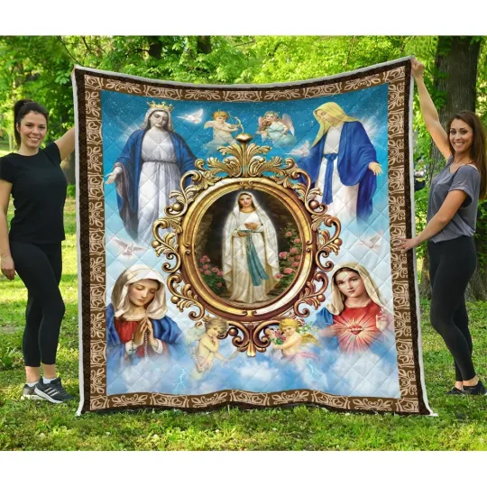 Discover Mary, Mother Of Jesus Quilt, The Blessed Virgin Mary Quilt Blanket