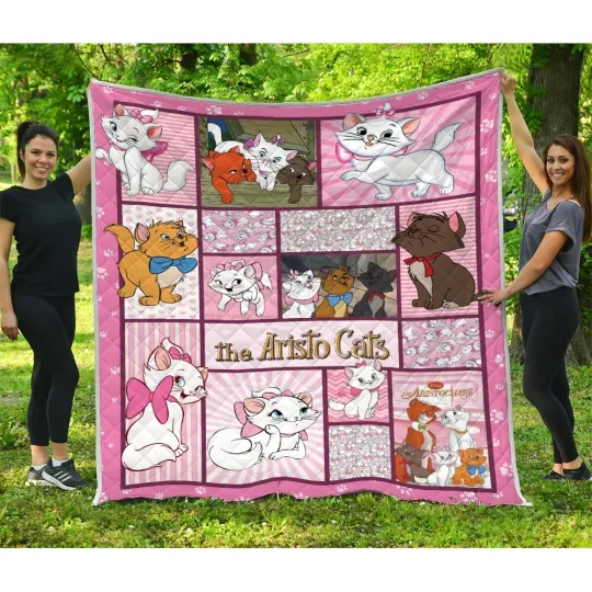 The Aristocats Blanket, Cartoon Cat Movie Quilt Blanket Gifts Ideas