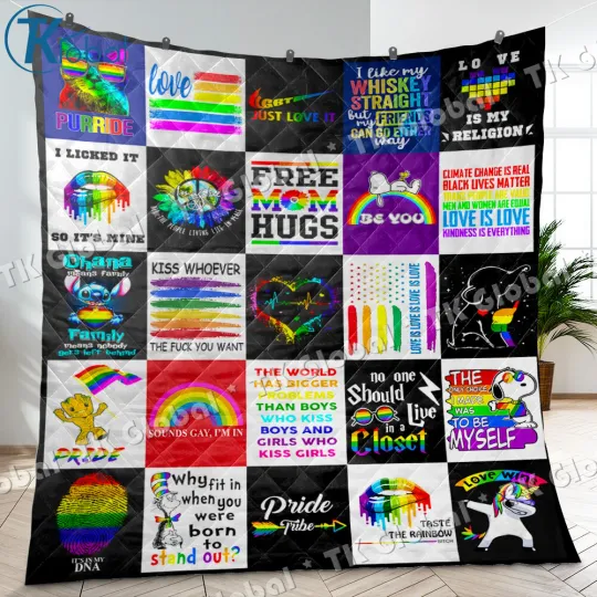 Discover LGBT Quilt, LGBT Quotes Quilt Blanket Gifts For Birthday, Christmas