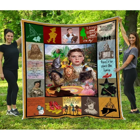 The Wizard Of Oz Quilt, The Wizard Of Oz Quotes Quilt Blanket
