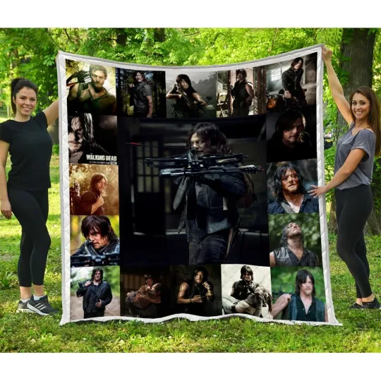The Walking D Quilt, Daryl Dixon Quilt Blanket Soft Cozy Lightweight