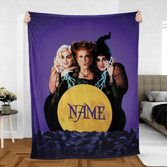 Discover Custom Winifred Blanket, Disney Hocus Pocus Magic Sarah Mary Fleece Blanket