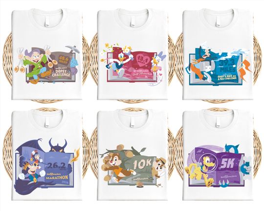 Discover WDW RunDisney Marathon Weekend Sweatshirt, Mickey & Friends Hapiest Race Shirt, Disney Spring Run 2026 T-shirt, 5K 10K Half Marathon Tee