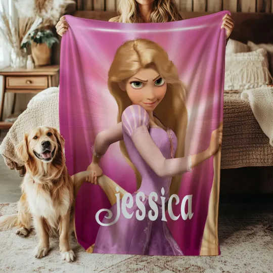 Discover Custom Tangled Blanket, Disney Rapunzel Princess Rapunzel Magical Fleece Blanket