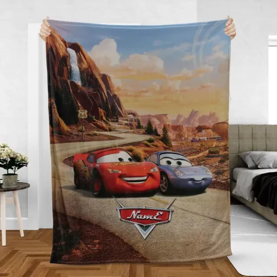 Discover Custom Lightning McQueen Blanket, Disney Cars Couple Sally Fleece Blanket