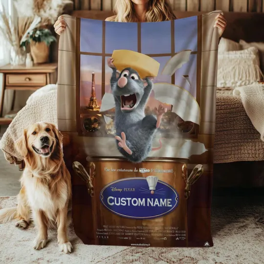 Custom Ratatouille Blanket, Disney Remy Mouse And Cheese Fleece Blanket