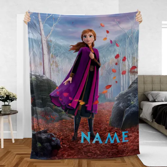 Discover Custom Anna Blanket Disney Frozen Movie Blanket, Frozen Arendelle Fleece Blanket