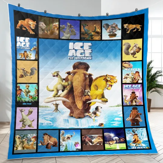 Discover Ice Age Movies Quilt, Ice Age 3D Quilt Blanket Gift Idea