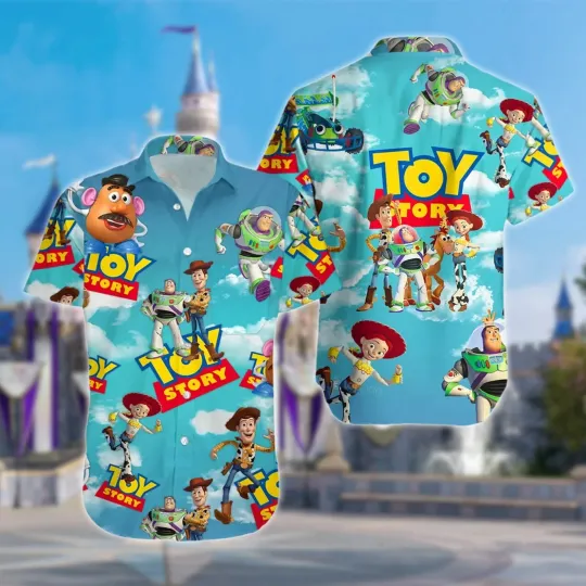 Discover Toy Story Hawaiian Button Down Shirt