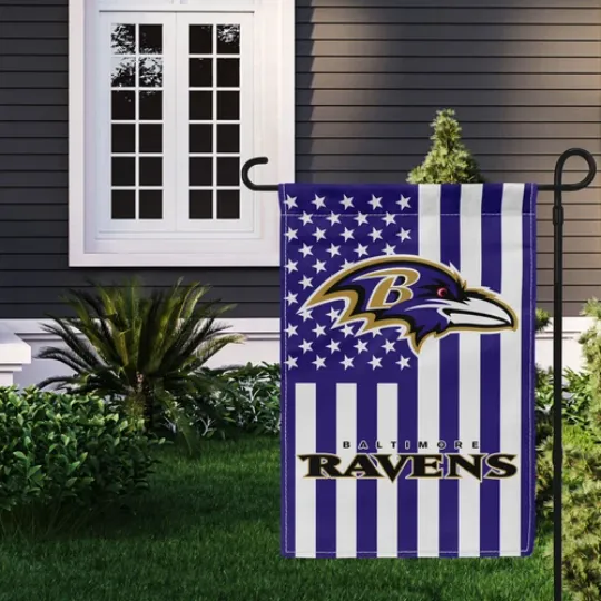 Baltimore Ravens  Double Sided Garden Flag 12x18" Football Fan Gift Banner