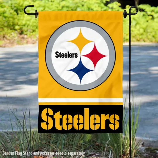 Discover Pittsburgh Steeler Gold Garden Flag and Yard Banner