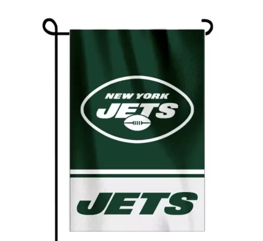 Discover New York Jets Double sided Garden flag, Heavy Duty Poly 12x18 New