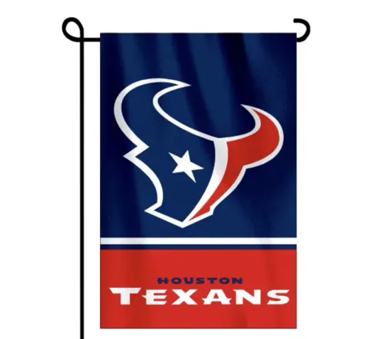 Discover Houston Texans  Double sided Garden flag, Heavy Duty Poly 12x18 New