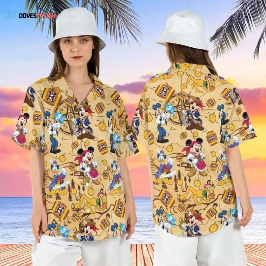 Discover Pirates of Caribbean Hawaiian Button Down Shirt