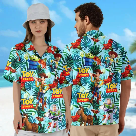 Discover Toy And Friends Hawaiian Button Down Shirt