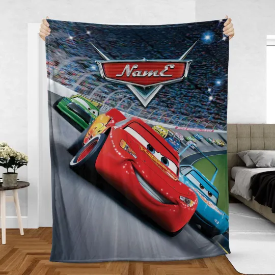 Discover Custom Lightning McQueen Blanket, Disney Pixar Cars Race Chick Fleece Blanket