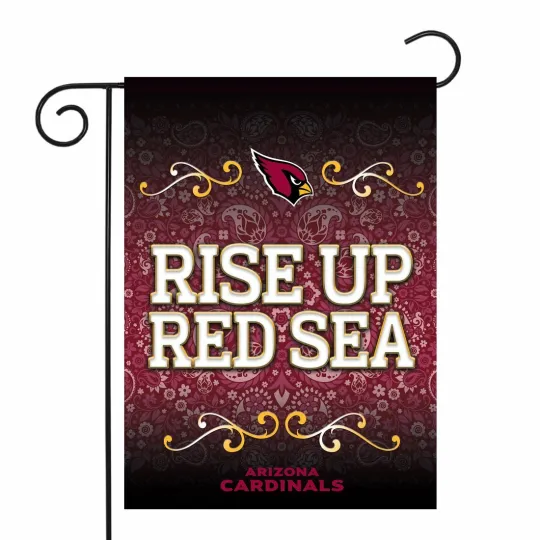 Discover Arizonna Cardinals football Garden Flag   Paisley 13" x 18"