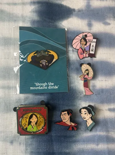 Discover Mulan Disney Pins Ping Li Shang Shan Yu Dress Lot Of 6