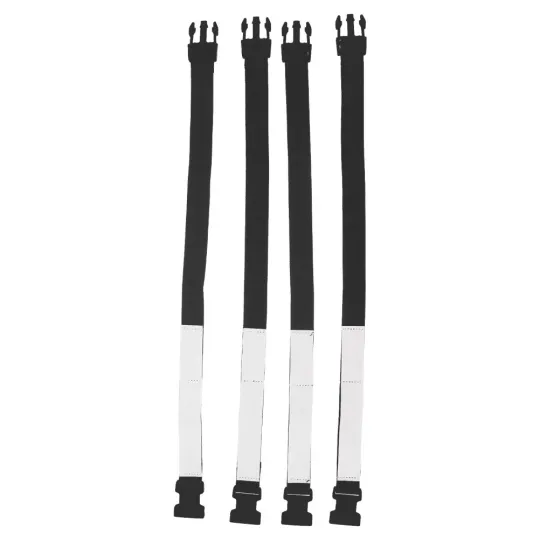 Discover 4pcs Outdoor Clothing Organizer Belt: Black Adjustable Sports Strap for Luggage