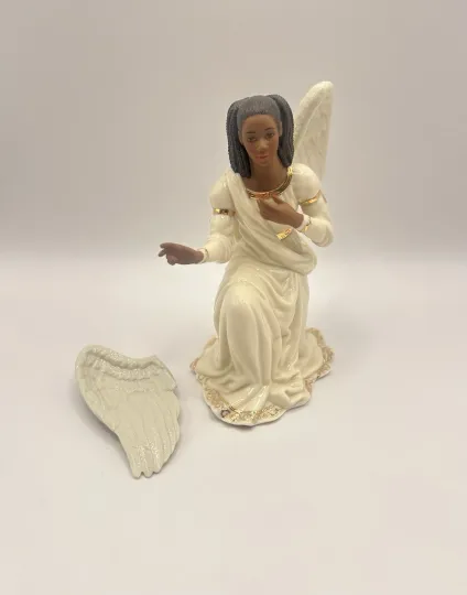 Discover LENOX Oh Holy Night Nativity Angels In Adoration Angel Wings Ebony Figure As Is