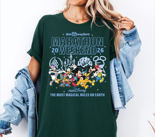 Discover Disney Running Weekend 2026 Shirt, Mickey & Friends Walt Disney World Shirt, RunDisney Marathon 2026 Shirt, Half Marathon Running Group Tee