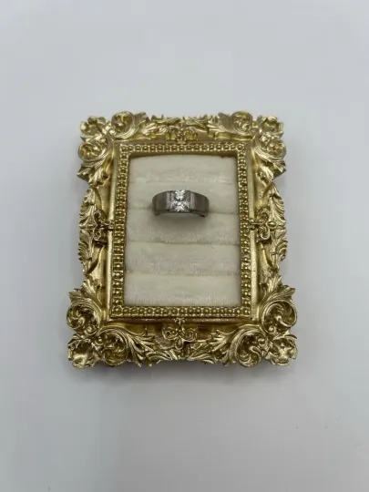 Discover Sterling Silver 925 Ring Size 5.75 Glass Cut Stone Scrap Repair As Is