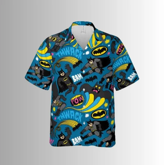 Batman Hawaiian Shirt Button Down