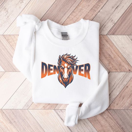 Discover Denver Football Vintage Mascot Shirt, Retro Denver Football Crewneck Sweatshirt, Football Fans Gift, Sunday Football, Denver Shirt