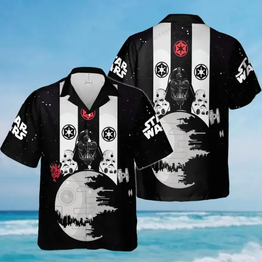 Discover Star Wars Hawaiian Button Down Shirt Unisex Adults S-5XL