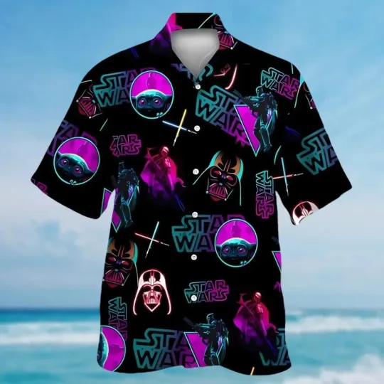 Discover Star Wars Hawaiian Button Down Shirt Unisex Adults S-5XL