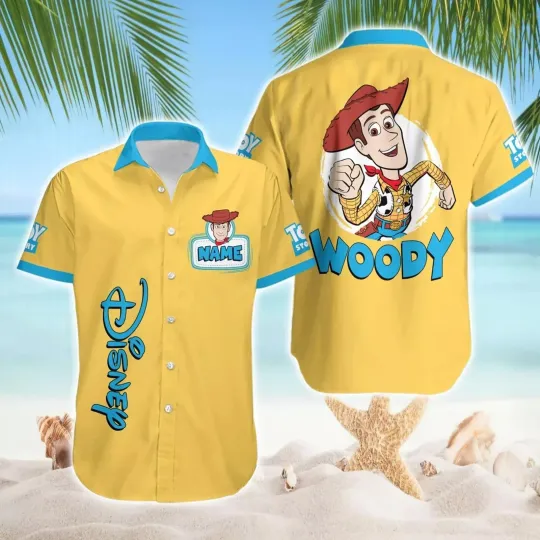 Discover Toy Story Hawaiian Button Down Shirt Unisex Adults S-5XL