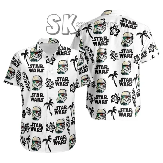 Discover Star Wars Hawaiian Button Down Shirt Unisex Adults S-5XL