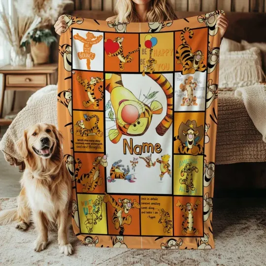 Discover Custom Disney Tigger Quote Blanket, Winnie The Pooh Tigger Gift Fleece Blanket