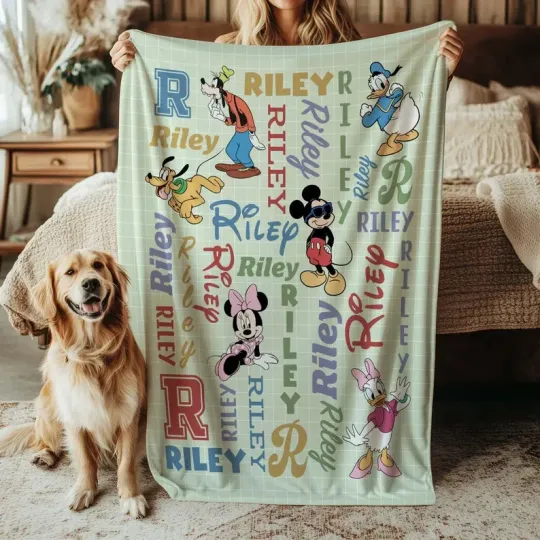 Discover Custom Mickey And Friends Blanket, Disney Minnie Donald Pluto Fleece Blanket