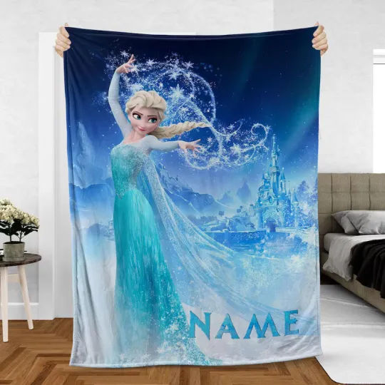 Discover Custom Elsa Blanket, Disney Frozen Ice Castle Blanket Disney Snow Fleece Blanket