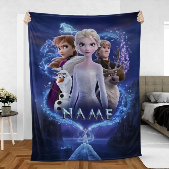 Discover Custom Frozen Blanket, Disney Elsa Anna Olaf Snowman Kristoff Fleece Blanket