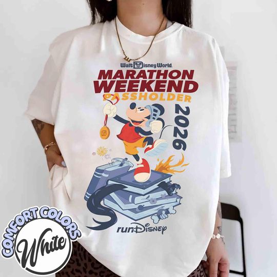 Discover Walt Disney World Mickey Mouse Marathon Weekend Passholder Shirt, runDisney Marathon Weekend 2026 Tanktop, Run Disney Epcot Matching Tee