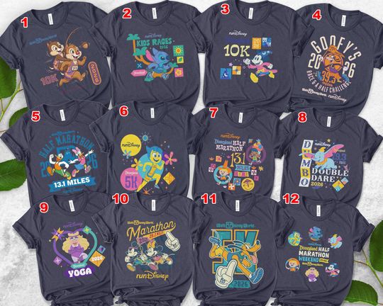 Discover Disneyland Half Marathon Weekend Matching, Rundisney 5K 10K Challenge Shirt, Mickey Friends Runner Family, Hapiest Race 2026 Shirt SL4G10