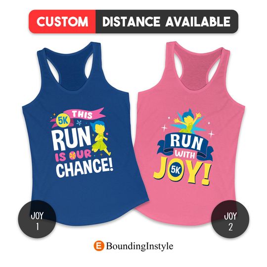 Discover Joy Inside Out Tank Top, 5K runDisney, WDW Marathon Weekend 2026 Tank Top, Runner 10K, 13.1 Miles, Half Marathon, Pixar Running Outfits