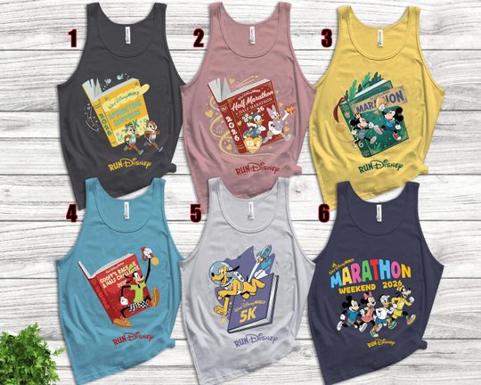 Discover Rundisney WDW Marathon Weekend 2026 Shirt, Every Mile Is Magic Retro Tank Top, Disney 5K 10K Half Marathon Goofys Race Runner Family SL4F16